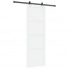 Drzwi przesuwne biały i czarny 83 x 232 cm Lite drewno sosnowe