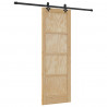 Drzwi przesuwne Naturalny i czarny 73,5 x 211 cm
