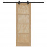Drzwi przesuwne Naturalny i czarny 73,5 x 211 cm