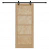 Drzwi przesuwne Naturalny i czarny 83 x 202 cm