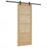 Drzwi przesuwne Naturalny i czarny 83 x 211 cm