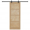 Drzwi przesuwne Naturalny i czarny 83 x 211 cm