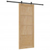 Drzwi przesuwne Naturalny i czarny 83 x 211 cm