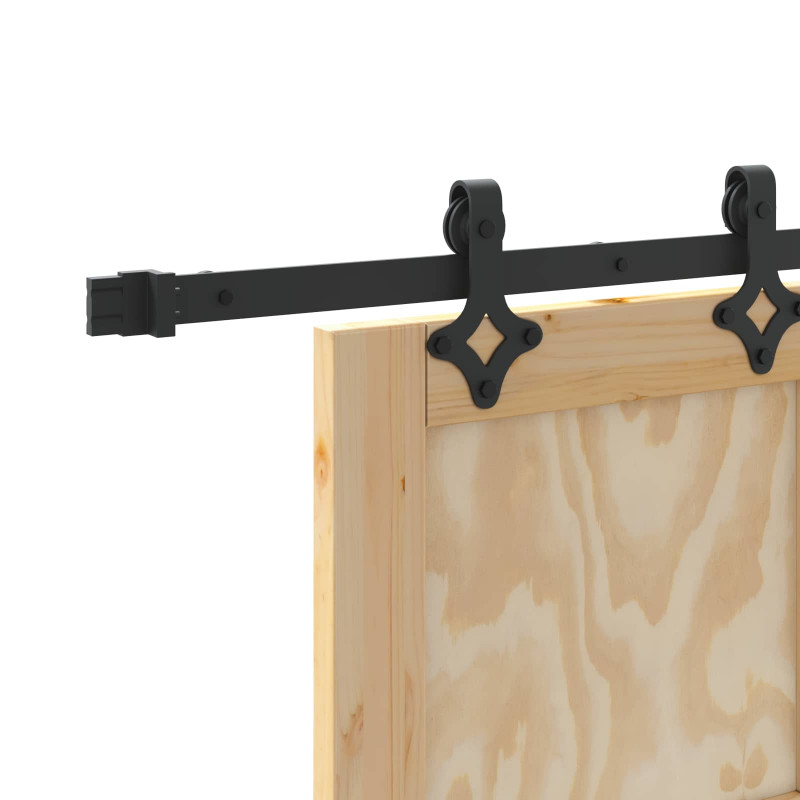 Drzwi przesuwne Naturalny i czarny 83 x 211 cm
