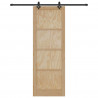Drzwi przesuwne Naturalny i czarny 83 x 232 cm