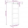 Drzwi przesuwne Naturalny i czarny 83 x 232 cm