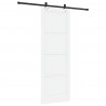 Drzwi przesuwne biały i czarny 83 x 232 cm Lite drewno sosnowe