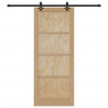 Drzwi przesuwne Naturalny i czarny 86 x 211 cm