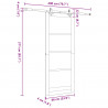 Drzwi przesuwne Naturalny i czarny 86 x 211 cm