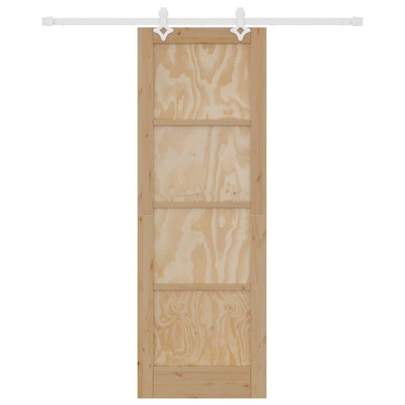 Drzwi przesuwne Naturalne i białe 73,5 x 211 cm