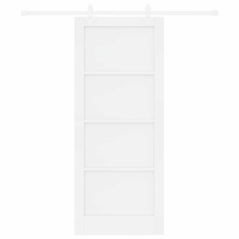 Drzwi przesuwne Biały 83 x 202 cm Lite drewno sosnowe