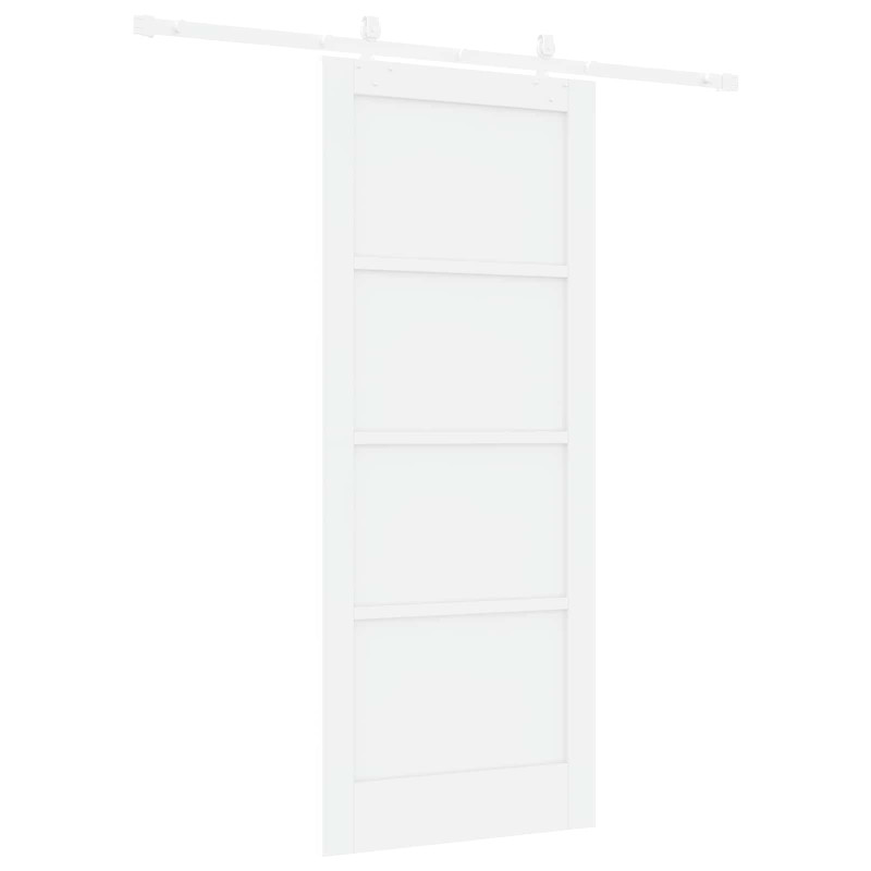 Drzwi przesuwne Biały 83 x 202 cm Lite drewno sosnowe