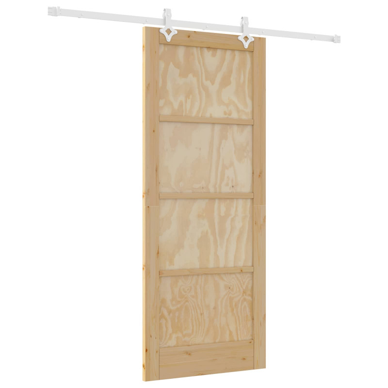Drzwi przesuwne Naturalne i białe 83 x 202 cm