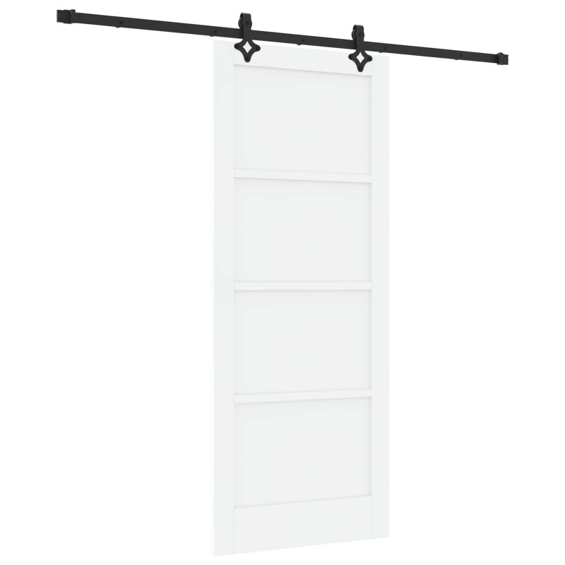 Drzwi przesuwne ORKDAL Biały 83 x 202 cm Lite drewno sosnowe