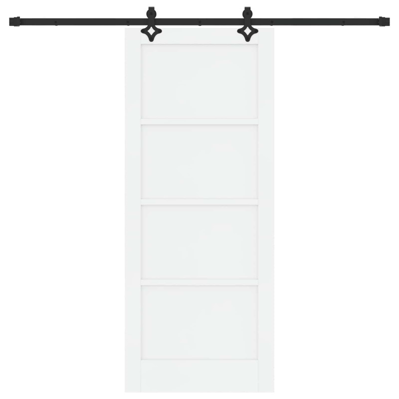 Drzwi przesuwne ORKDAL Biały 83 x 202 cm Lite drewno sosnowe