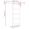 Drzwi przesuwne ORKDAL naturalny 83 x 211 cm