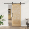 Drzwi przesuwne ORKDAL Naturalny i czarny 83 x 202 cm