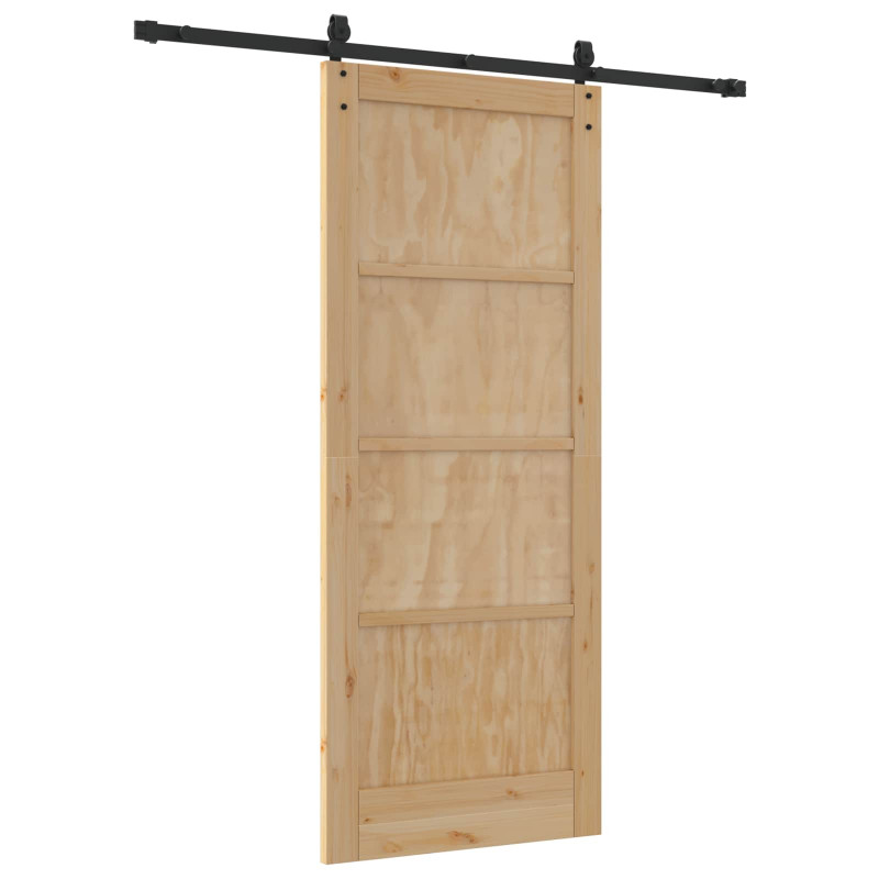 Drzwi przesuwne ORKDAL Naturalny i czarny 83 x 202 cm