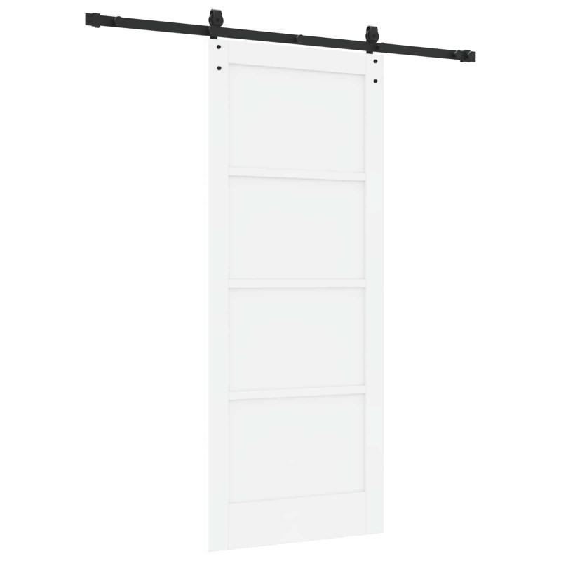 Drzwi przesuwne ORKDAL biały i czarny 83 x 202 cm