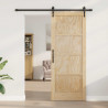 Drzwi przesuwne ORKDAL Naturalny i czarny 83 x 211 cm