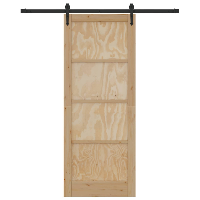 Drzwi przesuwne ORKDAL Naturalny i czarny 83 x 211 cm