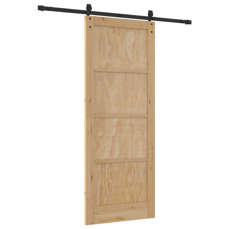 Drzwi przesuwne ORKDAL Naturalny i czarny 83 x 211 cm