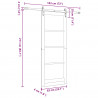 Drzwi przesuwne ORKDAL Naturalny i czarny 83 x 211 cm