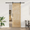 Drzwi przesuwne ORKDAL Naturalny i czarny 83 x 232 cm