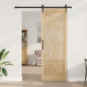Drzwi przesuwne ORKDAL Naturalny i czarny 83 x 232 cm