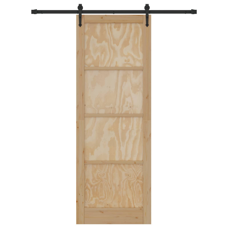 Drzwi przesuwne ORKDAL Naturalny i czarny 83 x 232 cm