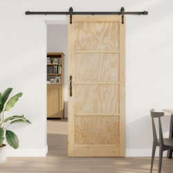 Drzwi przesuwne ORKDAL Naturalny i czarny 86 x 211 cm