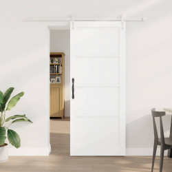 Drzwi przesuwne ORKDAL Biały 83 x 202 cm Lite drewno sosnowe