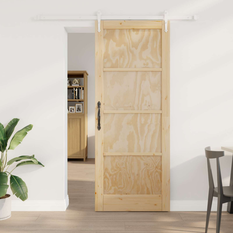 Drzwi przesuwne ORKDAL Naturalne i białe 83 x 211 cm