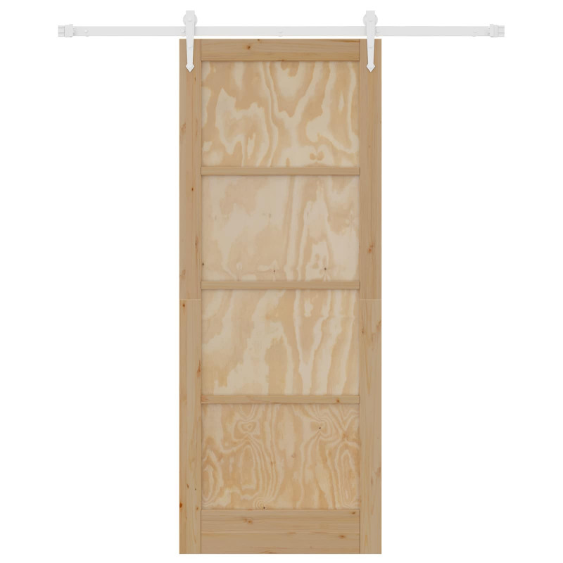 Drzwi przesuwne ORKDAL Naturalne i białe 83 x 211 cm