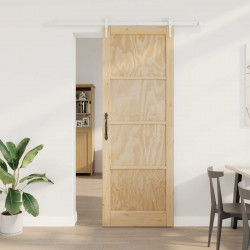Drzwi przesuwne ORKDAL Naturalne i białe 83 x 232 cm