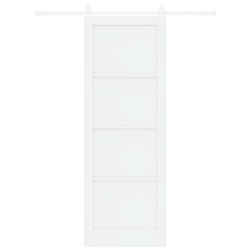 Drzwi przesuwne ORKDAL Biały 83 x 232 cm Lite drewno sosnowe