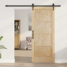 Drzwi przesuwne ORKDAL Naturalny i czarny 83 x 202 cm