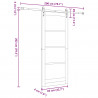 Drzwi przesuwne ORKDAL Naturalny i czarny 83 x 202 cm