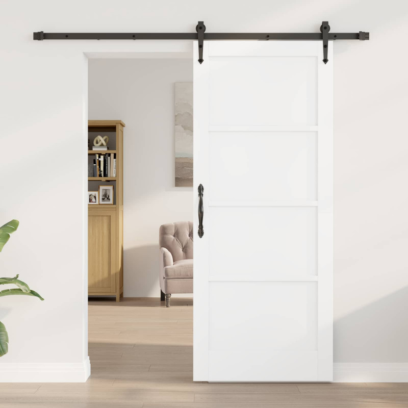 Drzwi przesuwne ORKDAL biały i czarny 83 x 202 cm