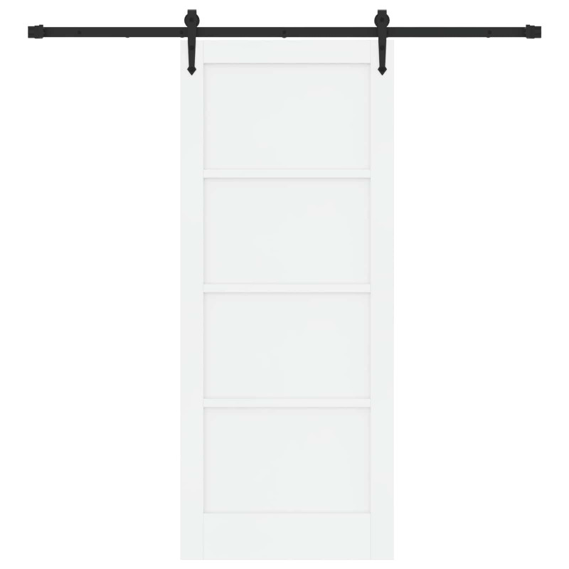 Drzwi przesuwne ORKDAL biały i czarny 83 x 202 cm