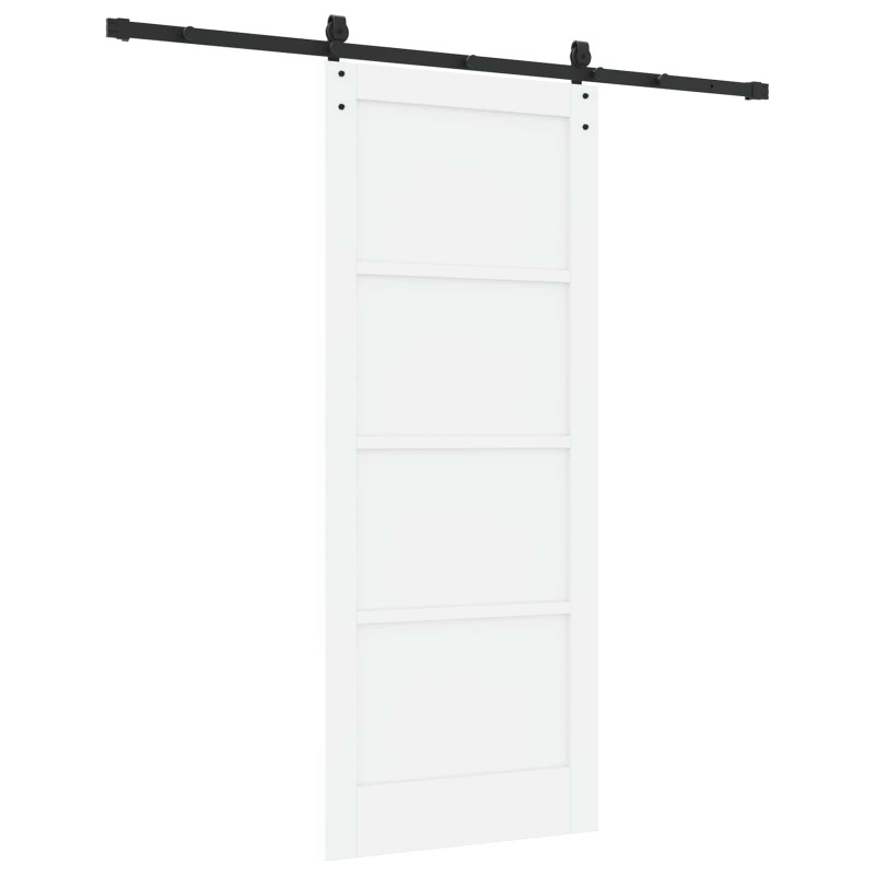 Drzwi przesuwne ORKDAL biały i czarny 83 x 202 cm