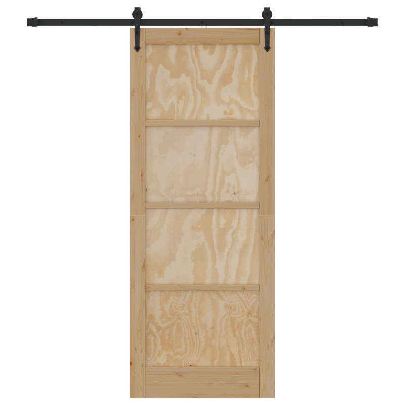 Drzwi przesuwne ORKDAL Naturalny i czarny 83 x 211 cm