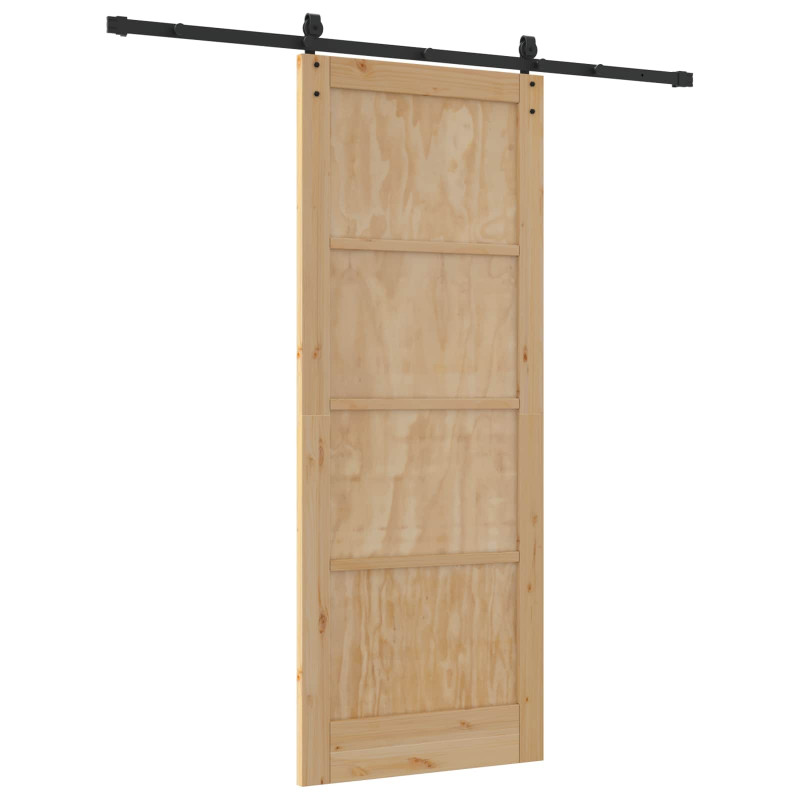 Drzwi przesuwne ORKDAL Naturalny i czarny 83 x 211 cm