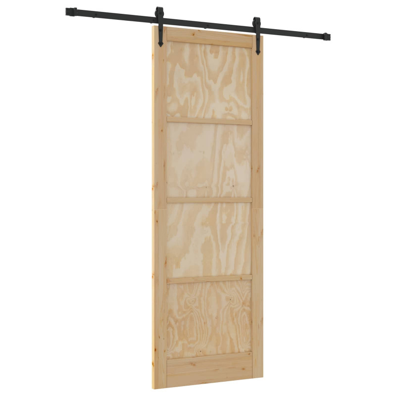 Drzwi przesuwne ORKDAL Naturalny i czarny 83 x 232 cm