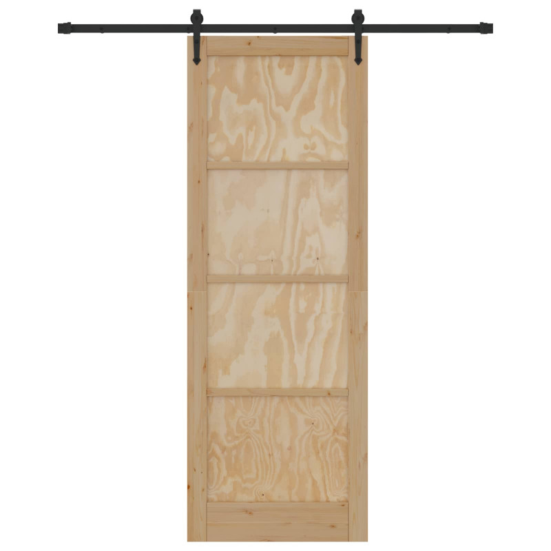 Drzwi przesuwne ORKDAL Naturalny i czarny 83 x 232 cm