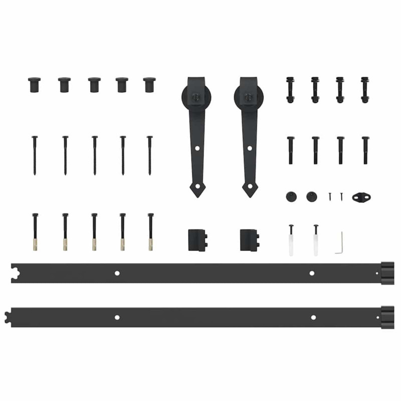 Drzwi przesuwne ORKDAL Naturalny i czarny 83 x 232 cm
