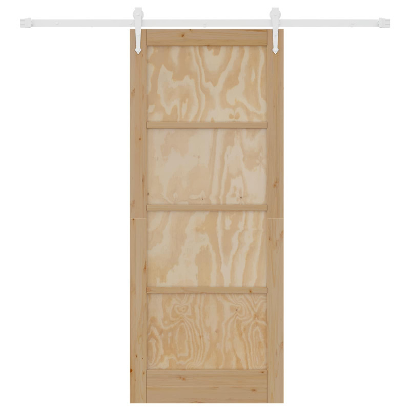 Drzwi przesuwne ORKDAL Naturalne i białe 83 x 202 cm