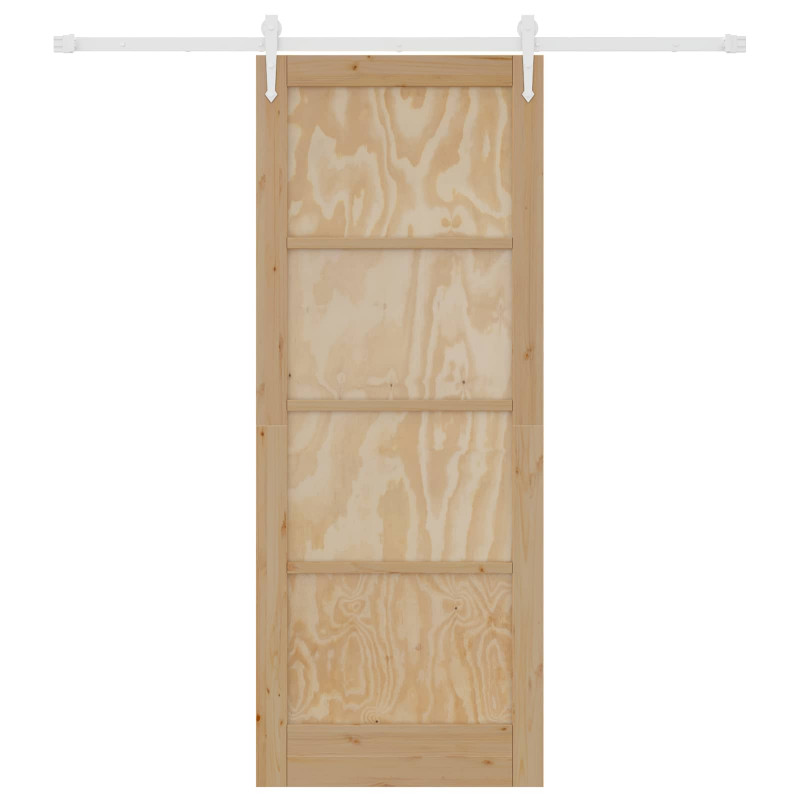 Drzwi przesuwne ORKDAL Naturalne i białe 83 x 211 cm