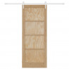 Drzwi przesuwne ORKDAL Naturalne i białe 83 x 211 cm