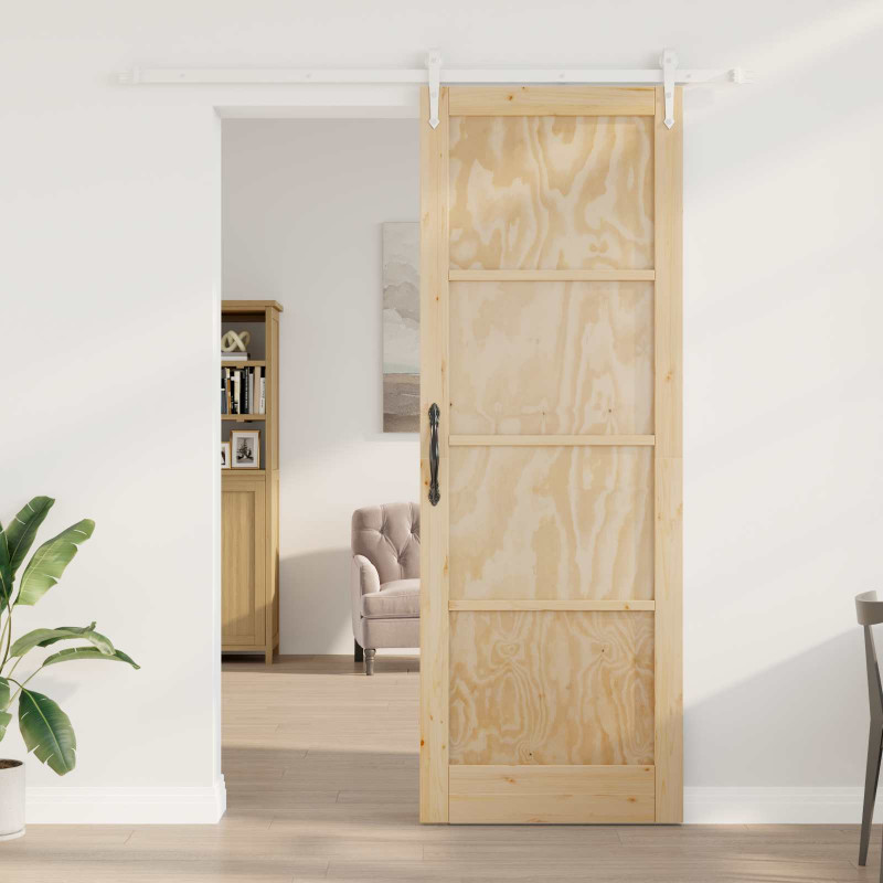 Drzwi przesuwne ORKDAL Naturalne i białe 83 x 232 cm